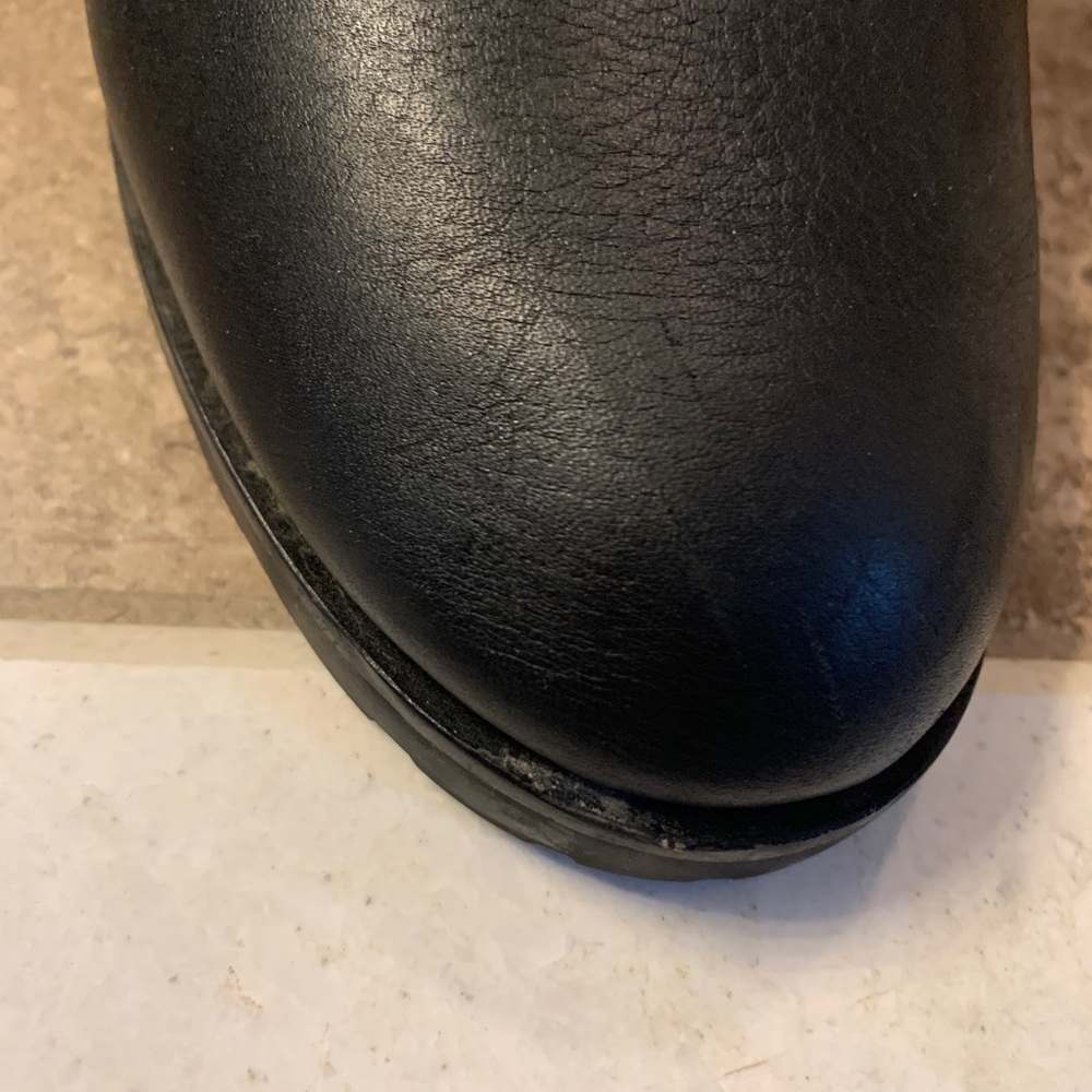 White House Black market quilted leather black mid calf boot - women's size 11 - Picture 7 of 13